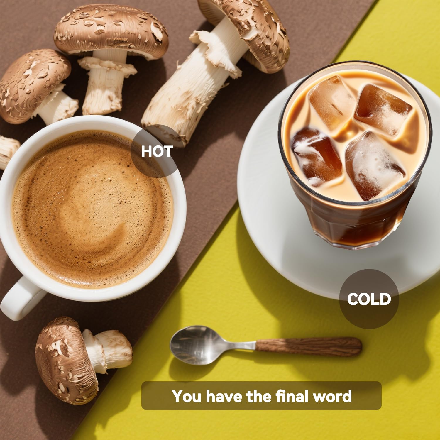 Mental clarity and focus concept for mushroom coffee.