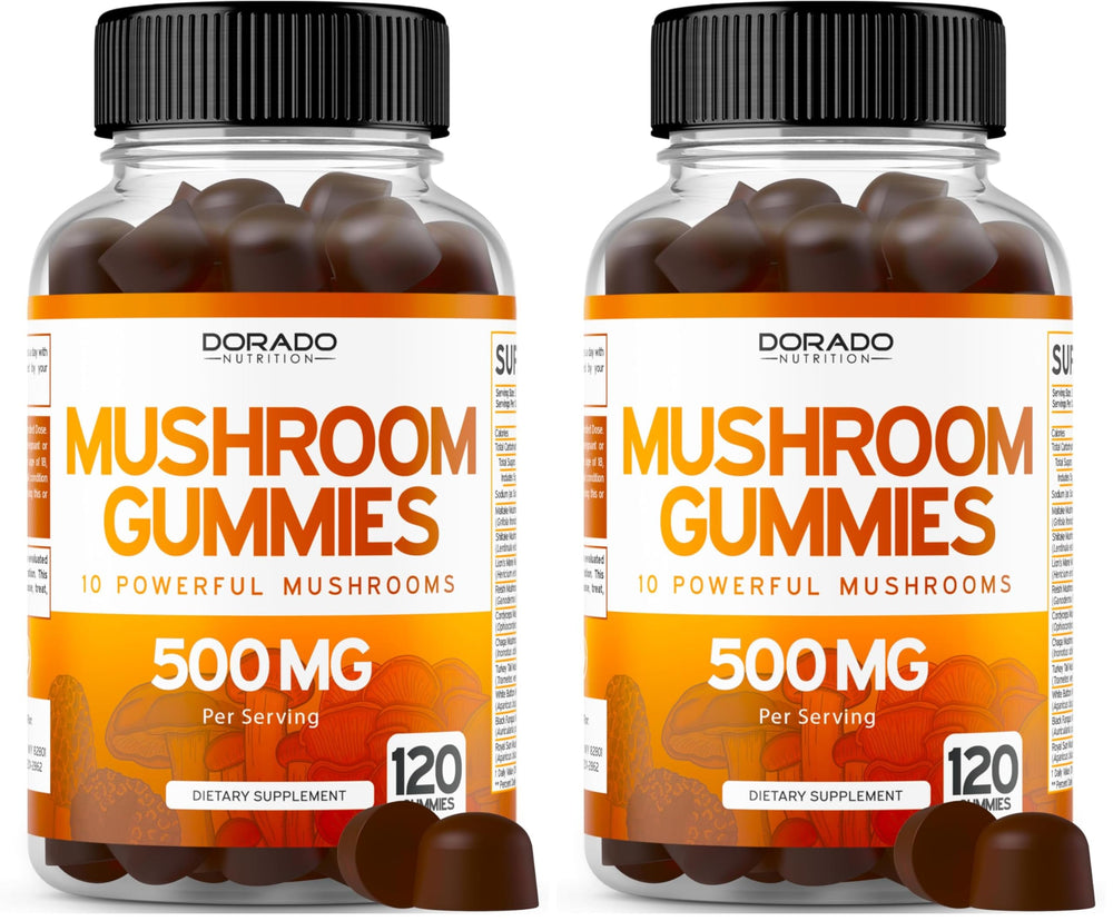 Front view of Mushroom Gummies 2500mg 10-in-1 Pack 2