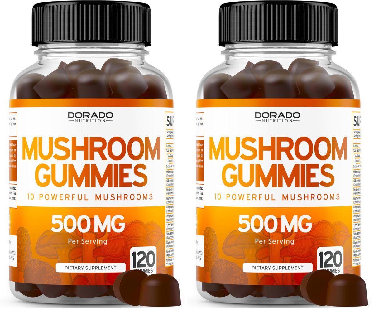 Front view of Mushroom Gummies 2500mg 10-in-1 Pack 2