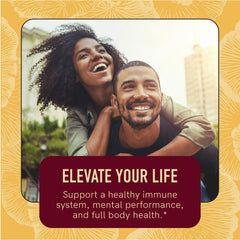 Bottle with nutrition facts for Mushroom Gummies