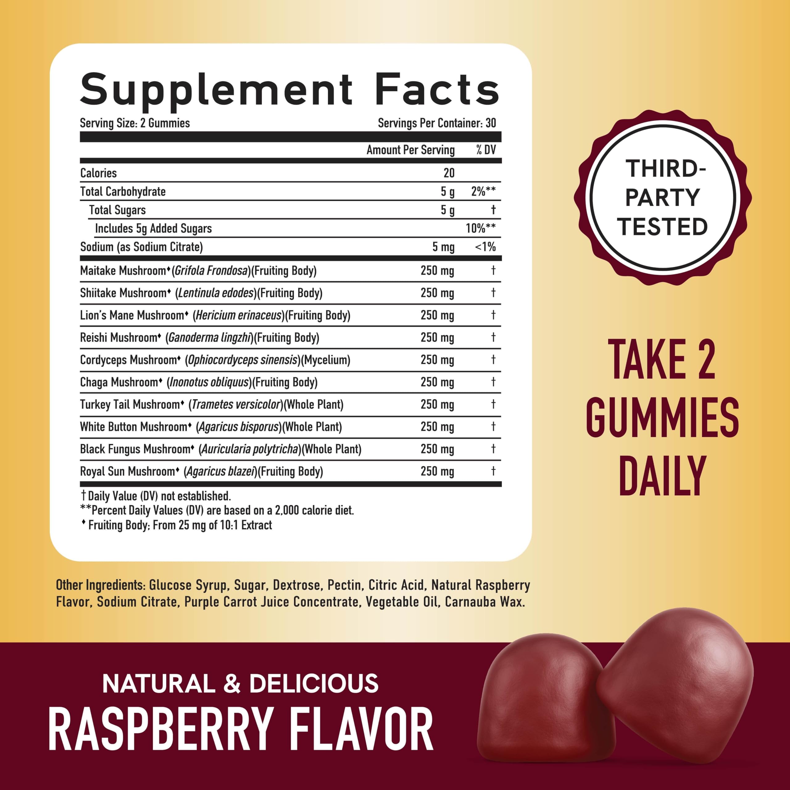 Adults taking mushroom gummies for cognitive and immune support