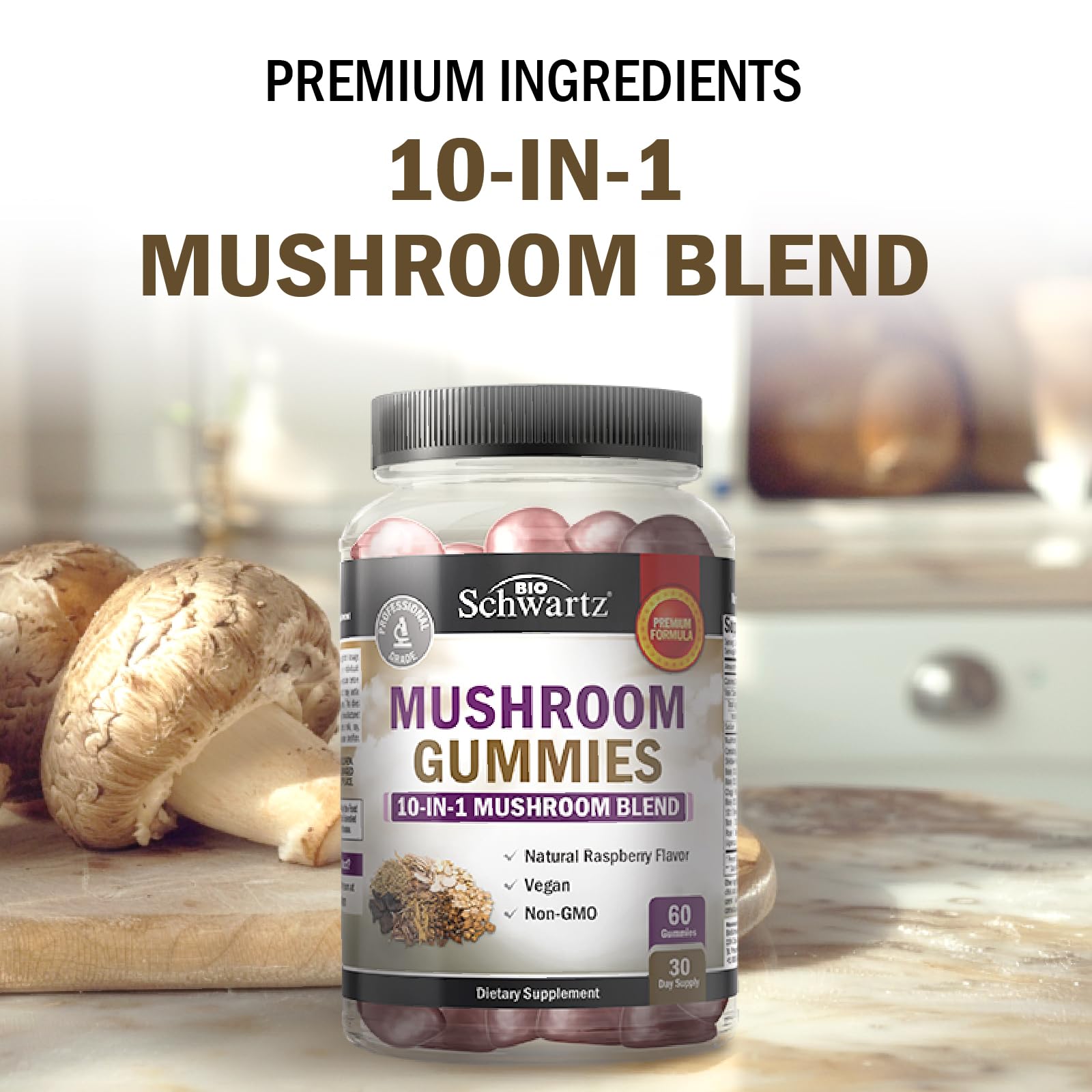 Close-up of a mushroom gummy's texture