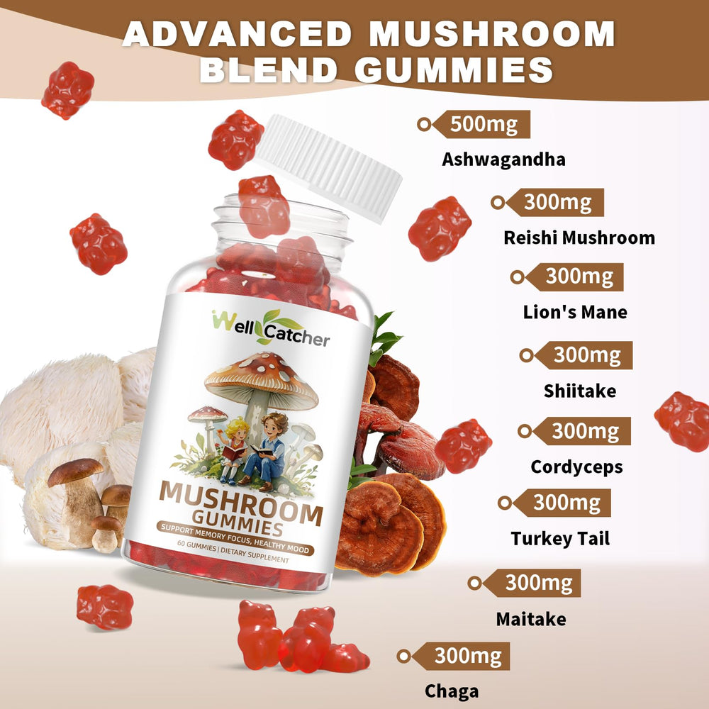 Shiitake mushroom gummies close-up