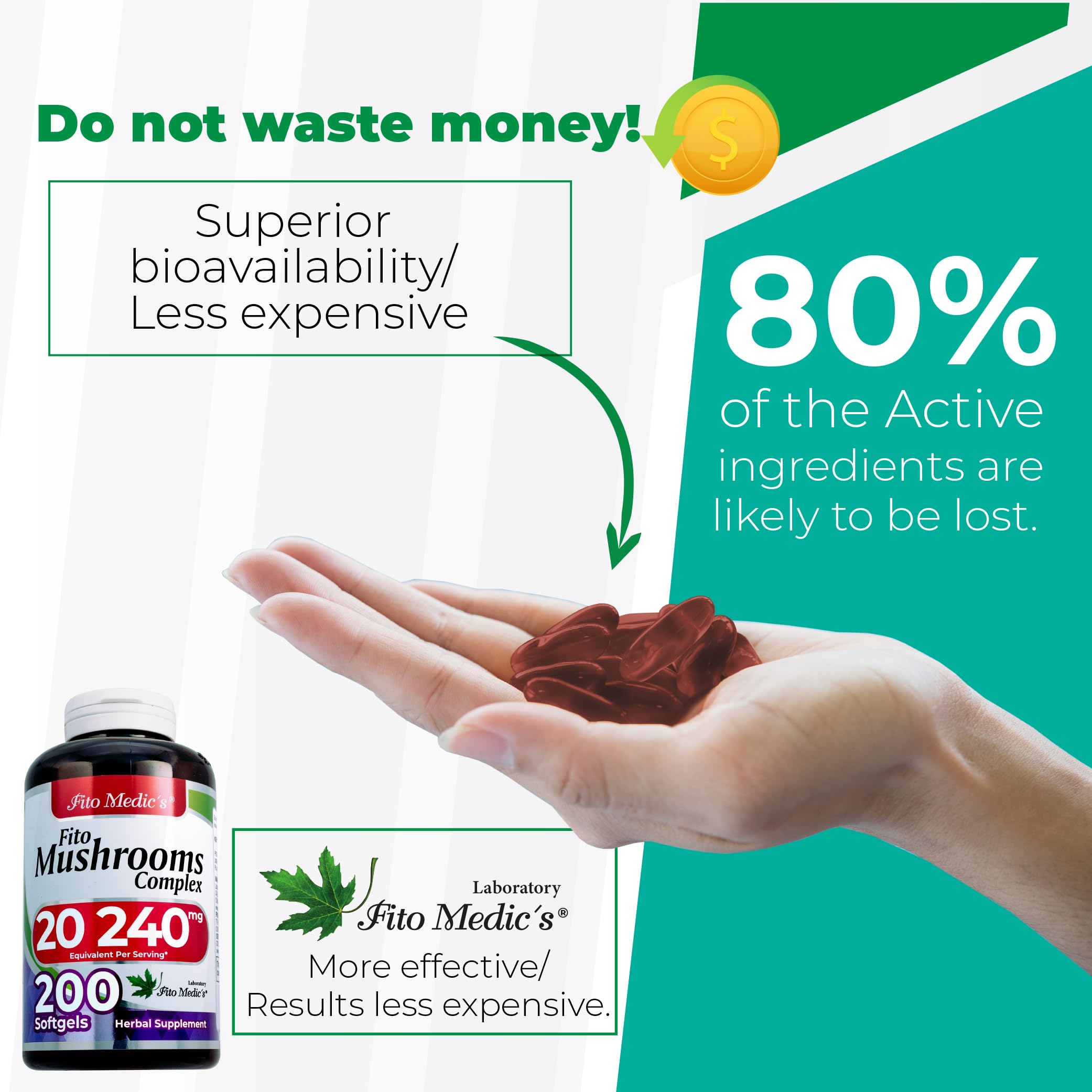 Usage and serving suggestions for the mushroom supplement