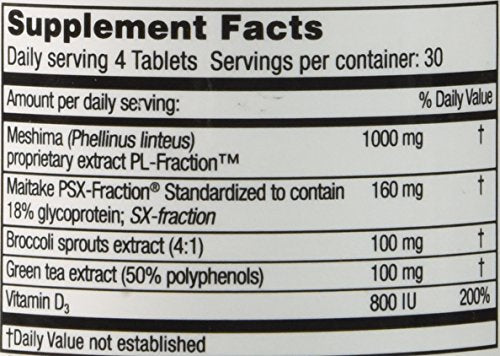 Label showing 120-count and Made in the USA