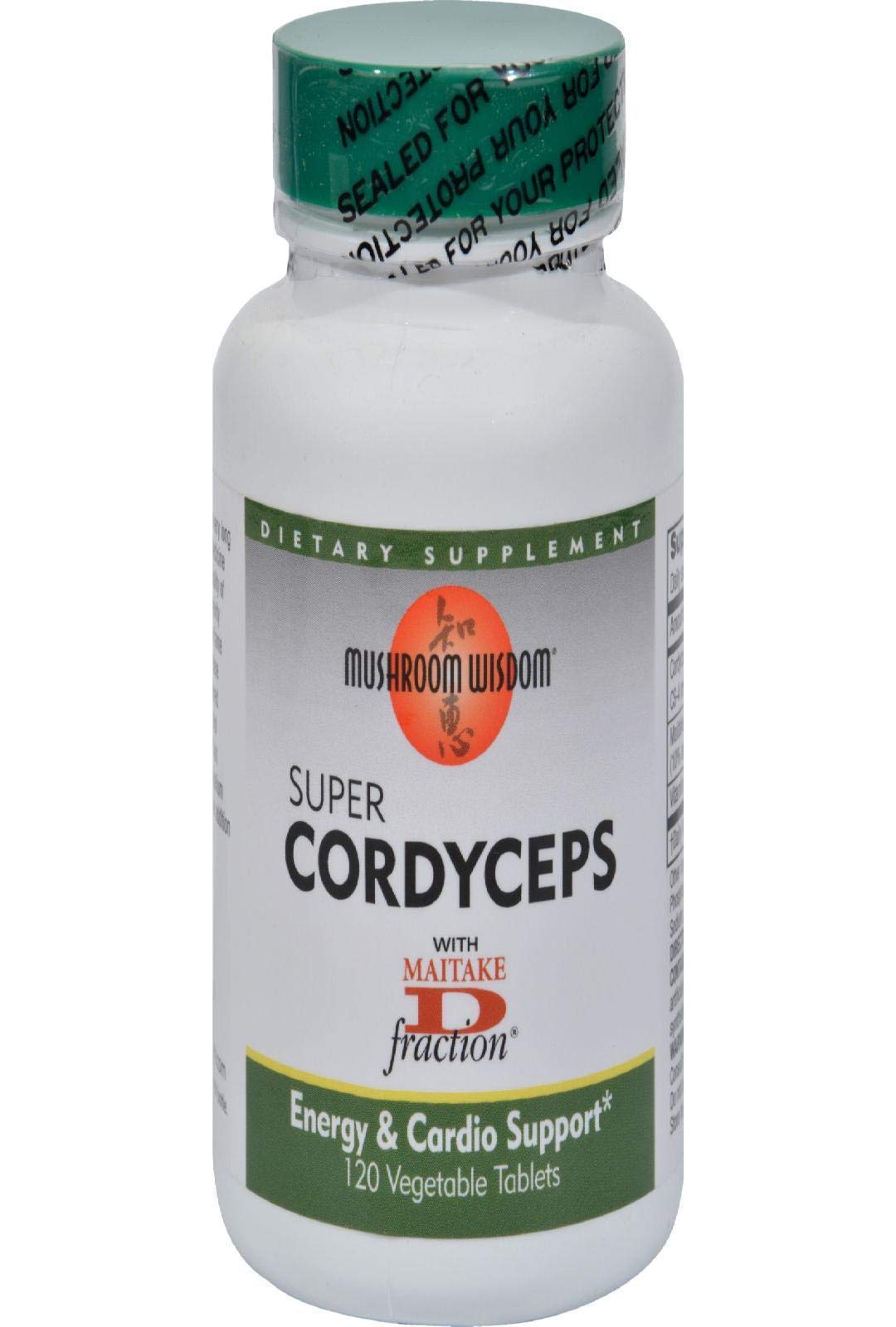 Mushroom Wisdom Super Cordyceps Caplets bottle – 120 count