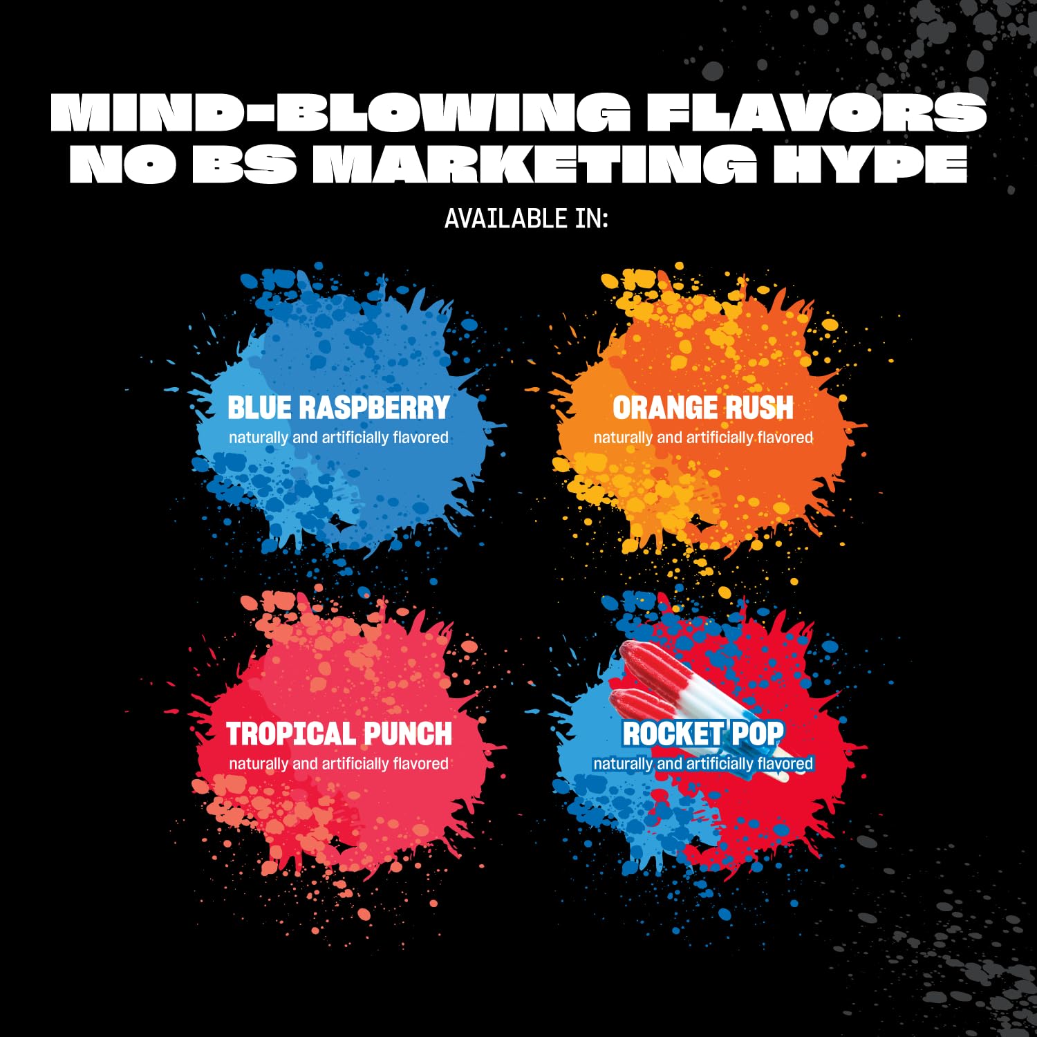 Orange Rush powder being poured into a shaker