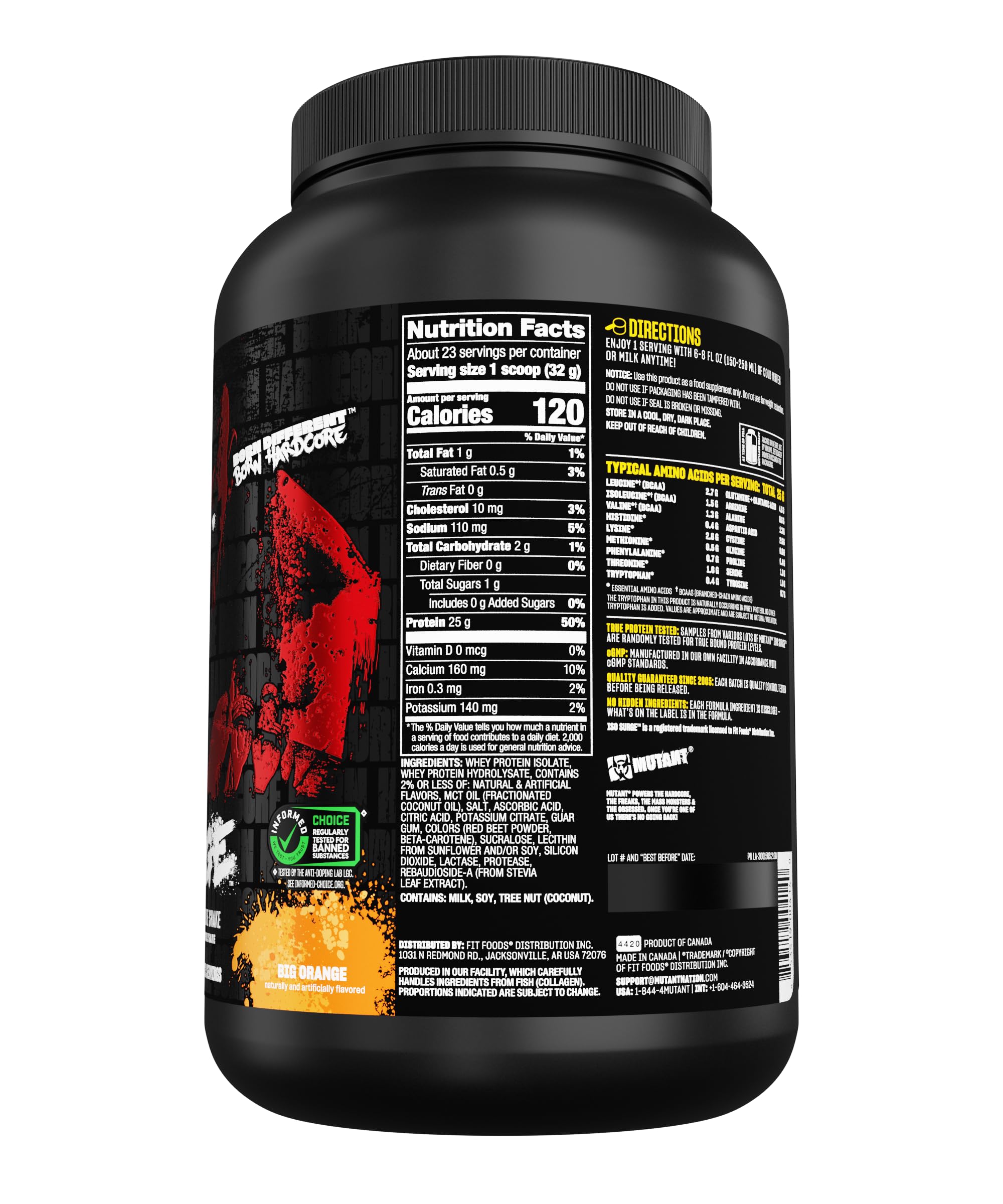 Mutant ISO Surge flavor array shows multiple gourmet options.