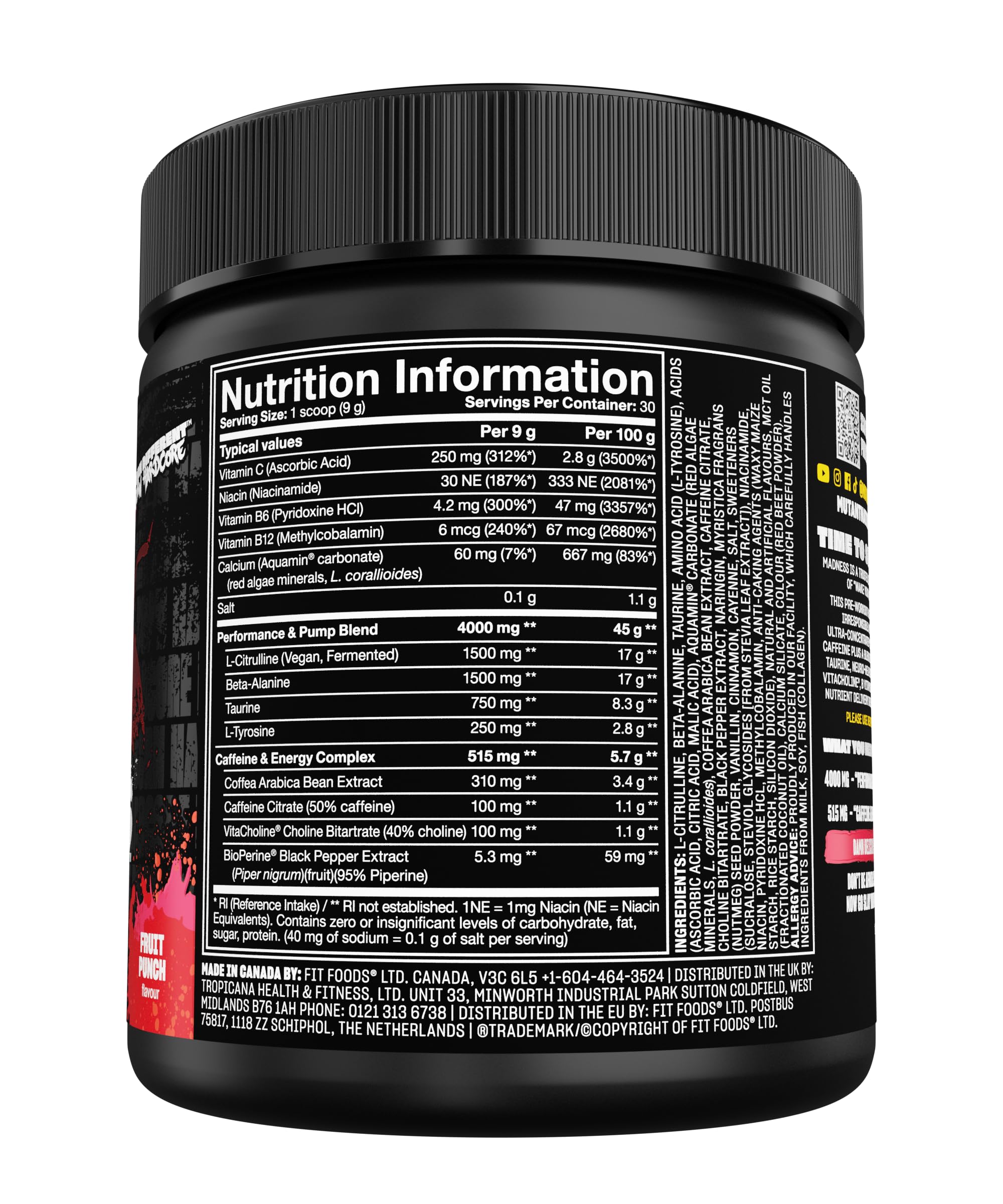 Mutant Madness bottle with electrolytes supporting hydration