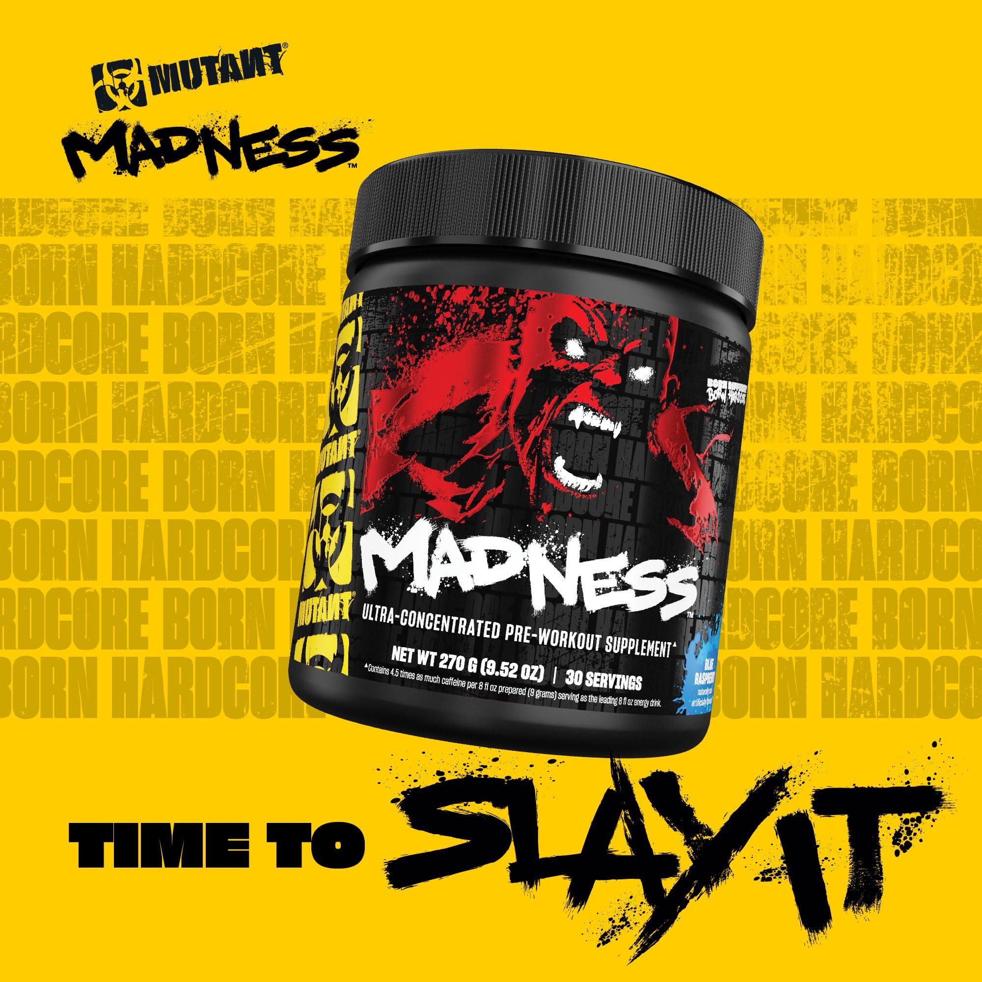 Mutant Madness fruit punch flavor delivering refreshing energy