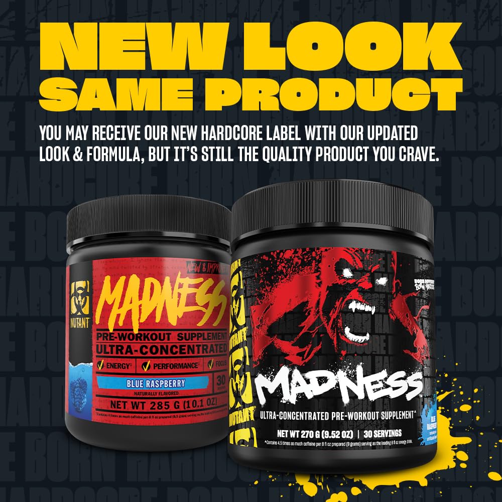Mutant Madness ingredient blend featuring caffeine, citrulline, and beta-alanine
