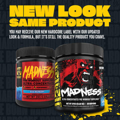 Mutant Madness ingredient blend featuring caffeine, citrulline, and beta-alanine