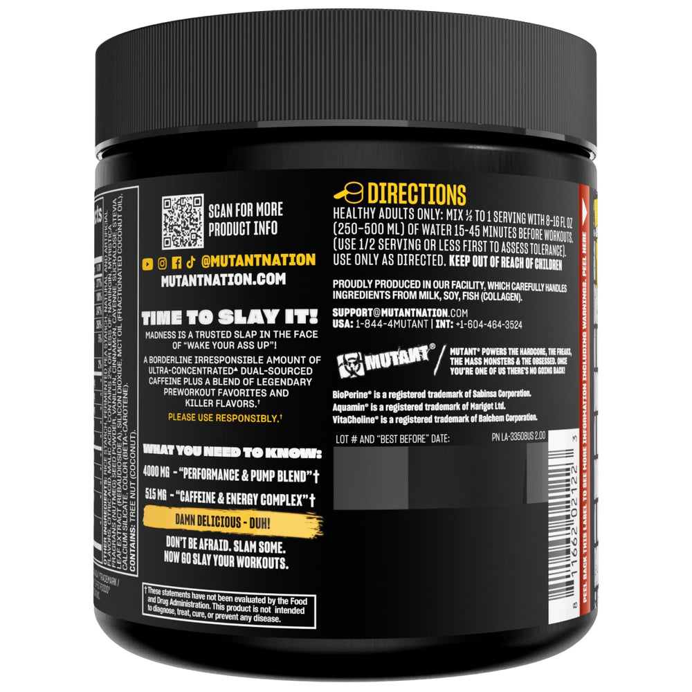 Mutant Madness measuring spoon ready for quick gym dose before sessions