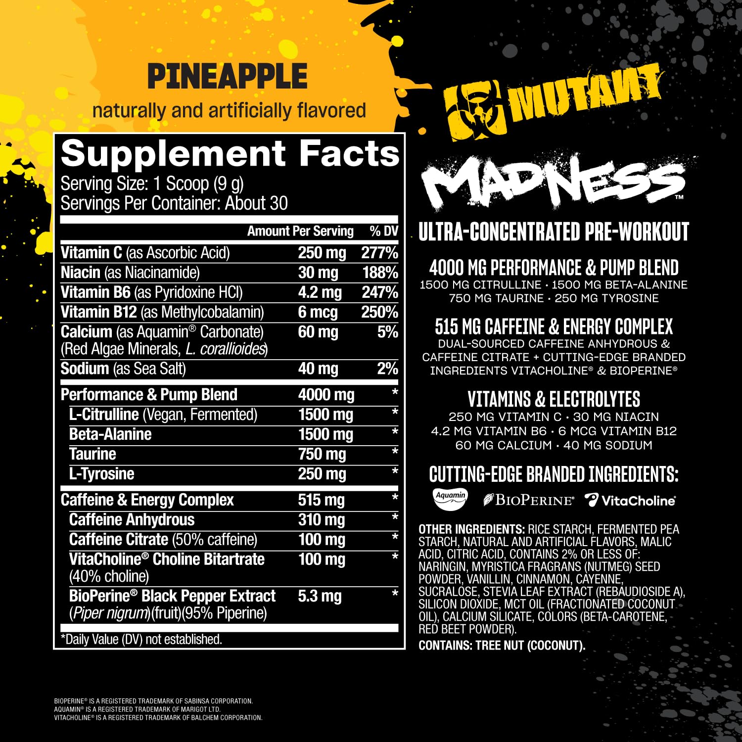 Mutant Madness vitamins and electrolytes bottle promotes hydration during sessions