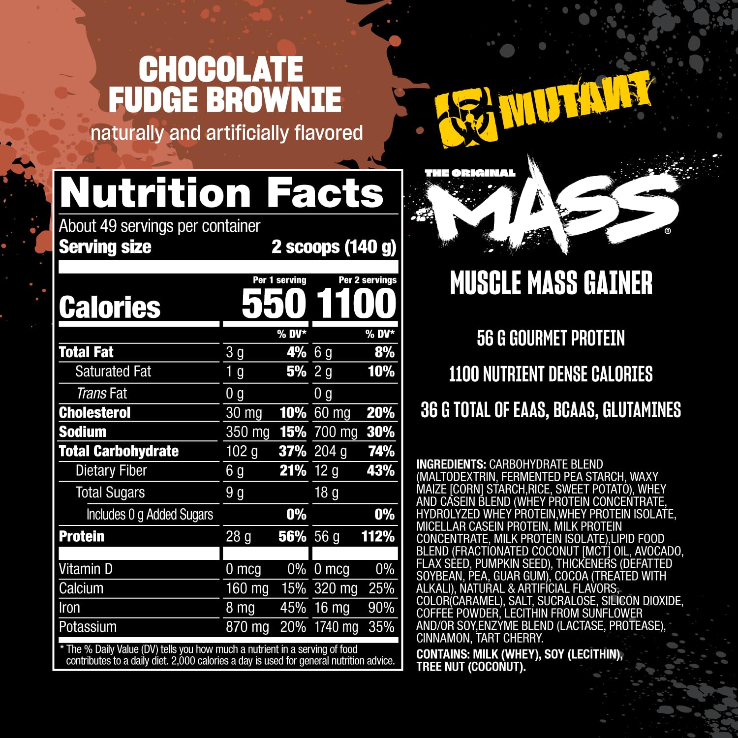 Mutant Mass mixing-in-water demonstrates easy preparation after workout.