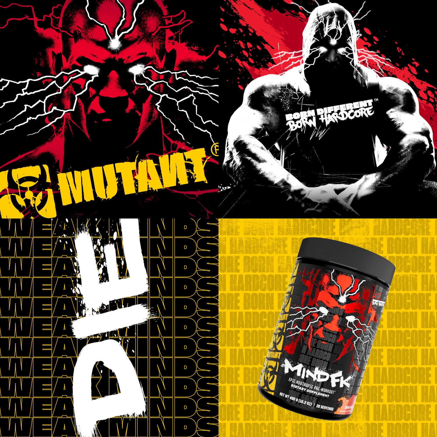 Mutant Mind FK ingredient blend infographic emphasizing focus and flow