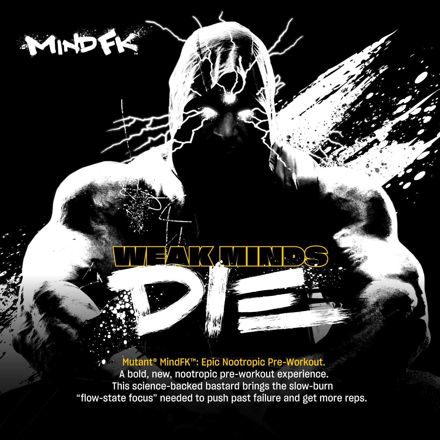 Mutant Mind FK scoop with powder for quick energy pre-workout