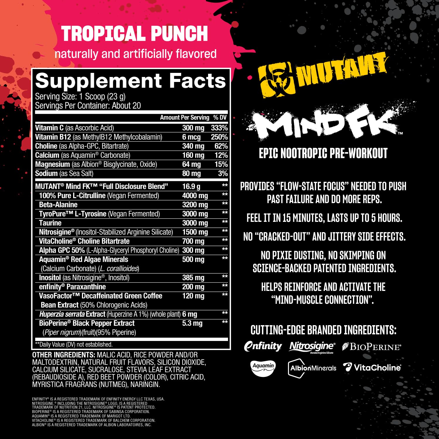 Mutant Mind FK tropical punch shake ready for training session