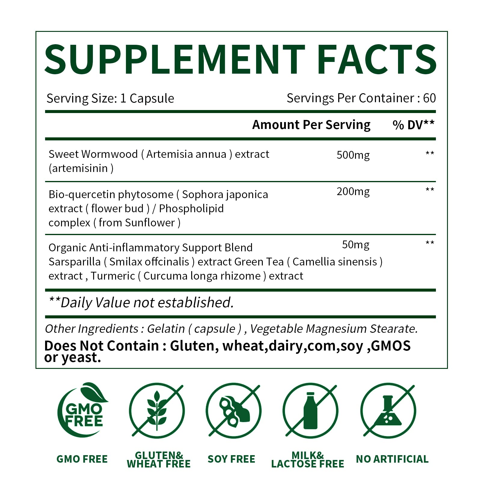 Muukoo Artemisinin capsules 60-count