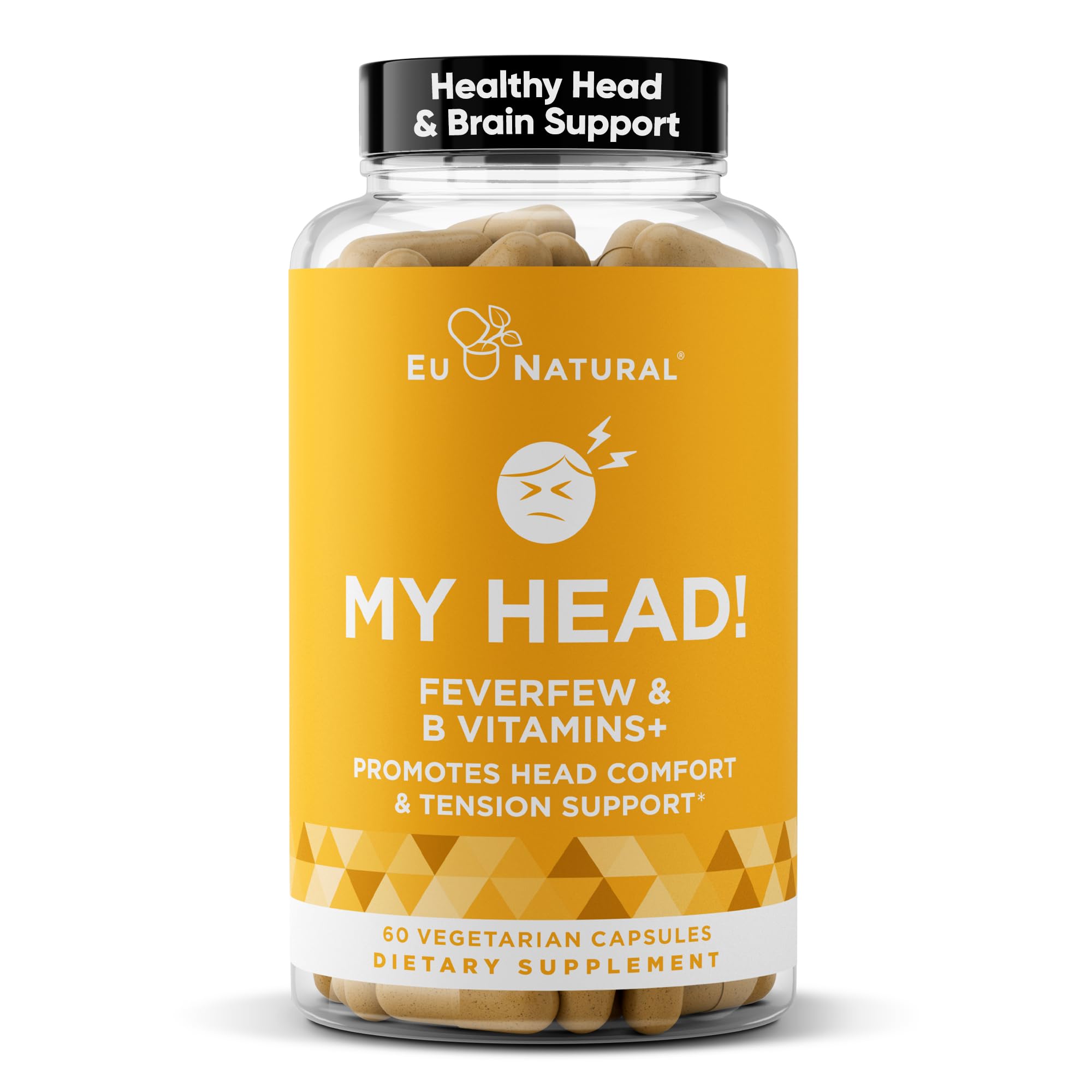 My Head! Headache vitamins bottle with 60 soft capsules