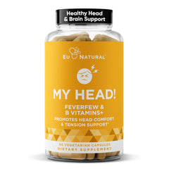 My Head! Headache vitamins bottle with 60 soft capsules