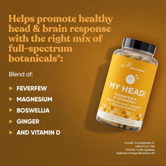 60 soft capsules bottle packaging for My Head! vitamins