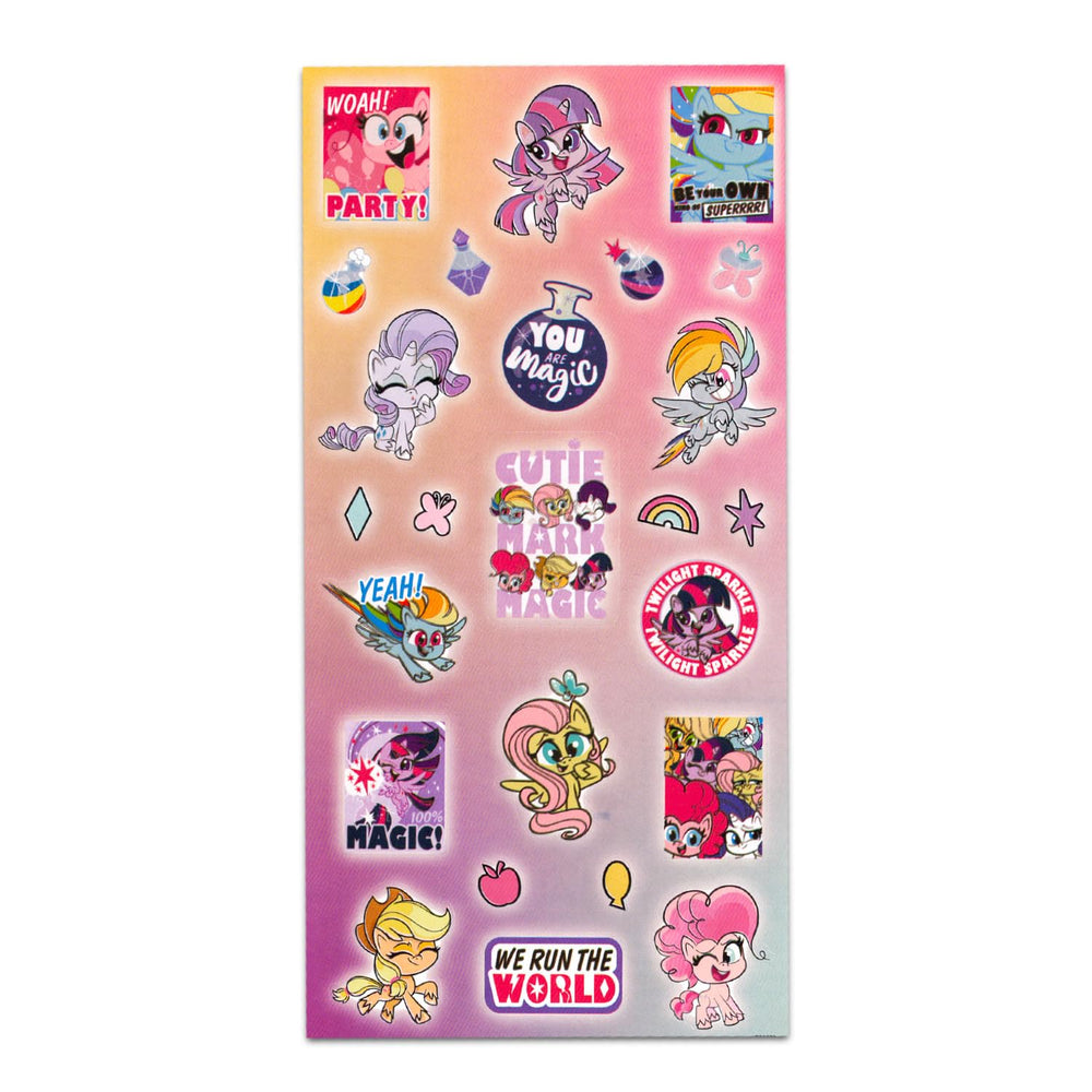 Official My Little Pony stickers included in the kit