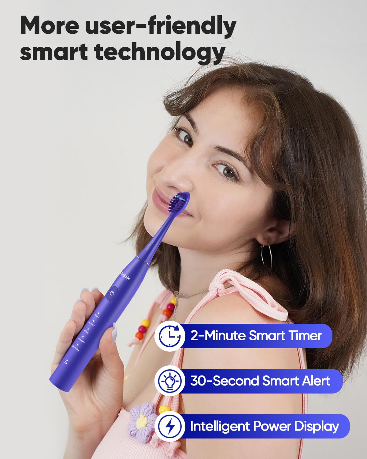 Detail of 45000 VPM motor on MySmile DY 156 toothbrush
