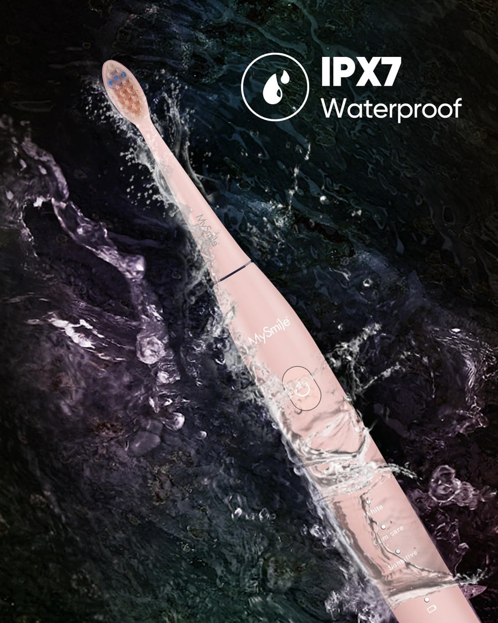 IPX7 waterproof rating for MySmile DY 156 toothbrush