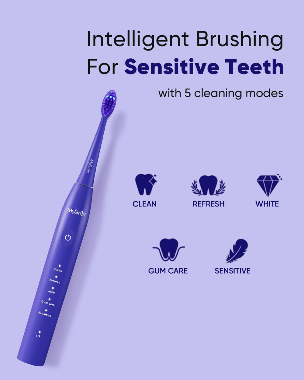 Three replacement heads for MySmile DY 156 with color-changing bristles