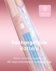 Three replacement toothbrush heads with color-changing bristles