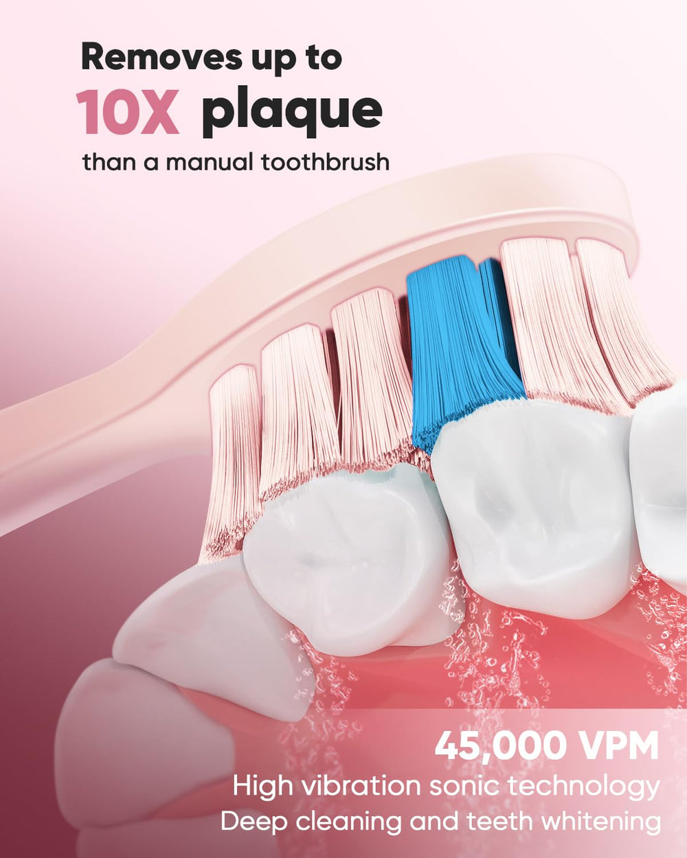 IPX7 waterproof MySmile toothbrush suitable for shower use