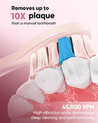 IPX7 waterproof MySmile toothbrush suitable for shower use