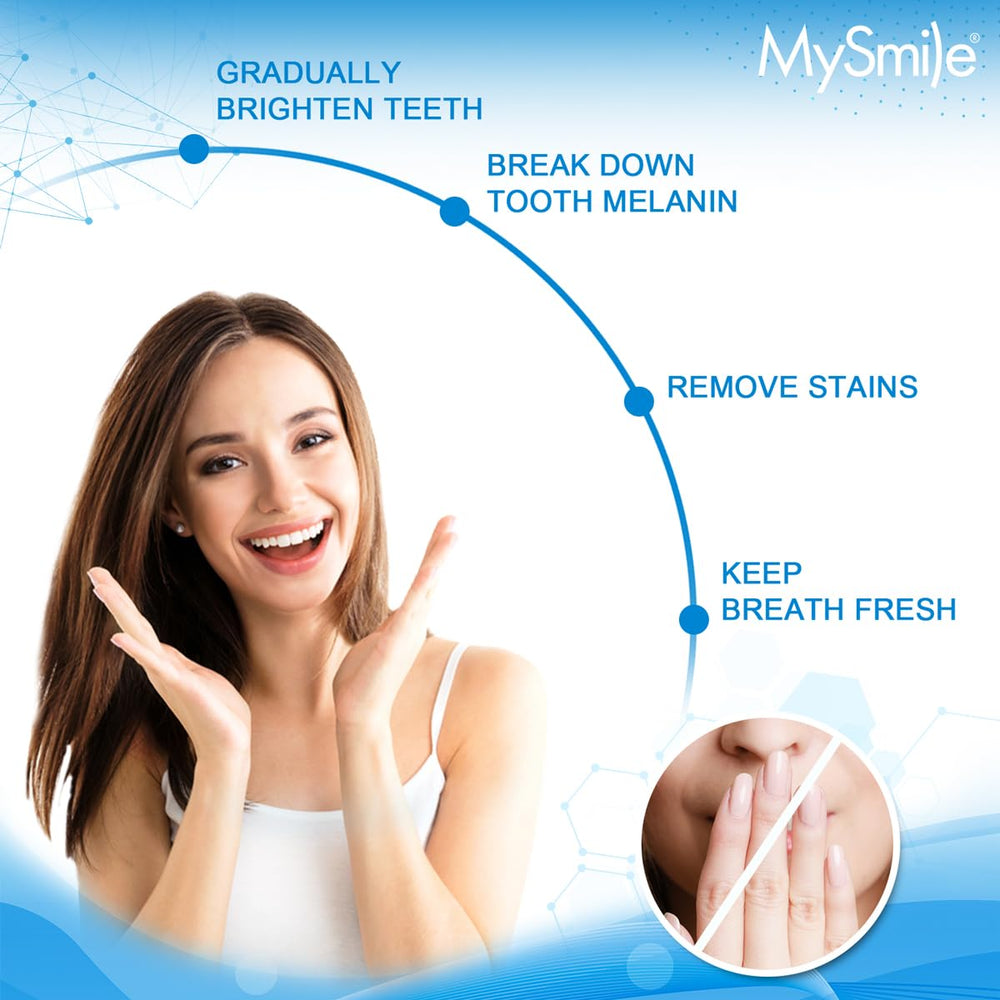 Removes coffee and wine stains with MySmile powder