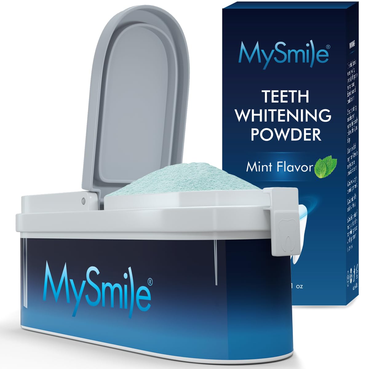MySmile Teeth Whitening Powder with mint flavor ready for use