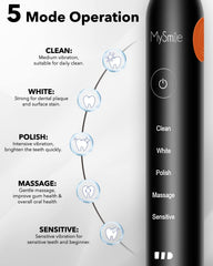 Travel case for MySmile UC605 toothbrush with 1 handle and 2 brush heads