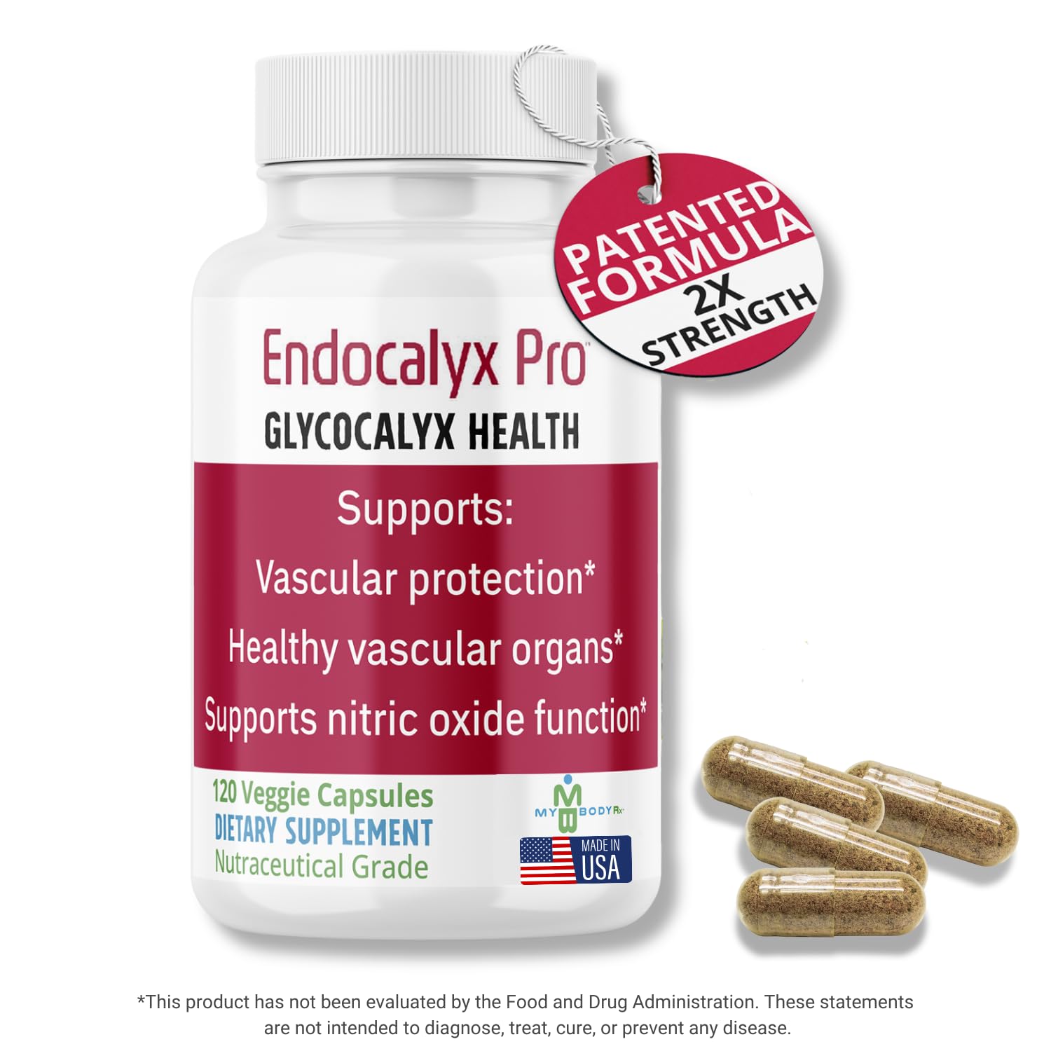 Endocalyx Pro capsules representing glycocalyx support