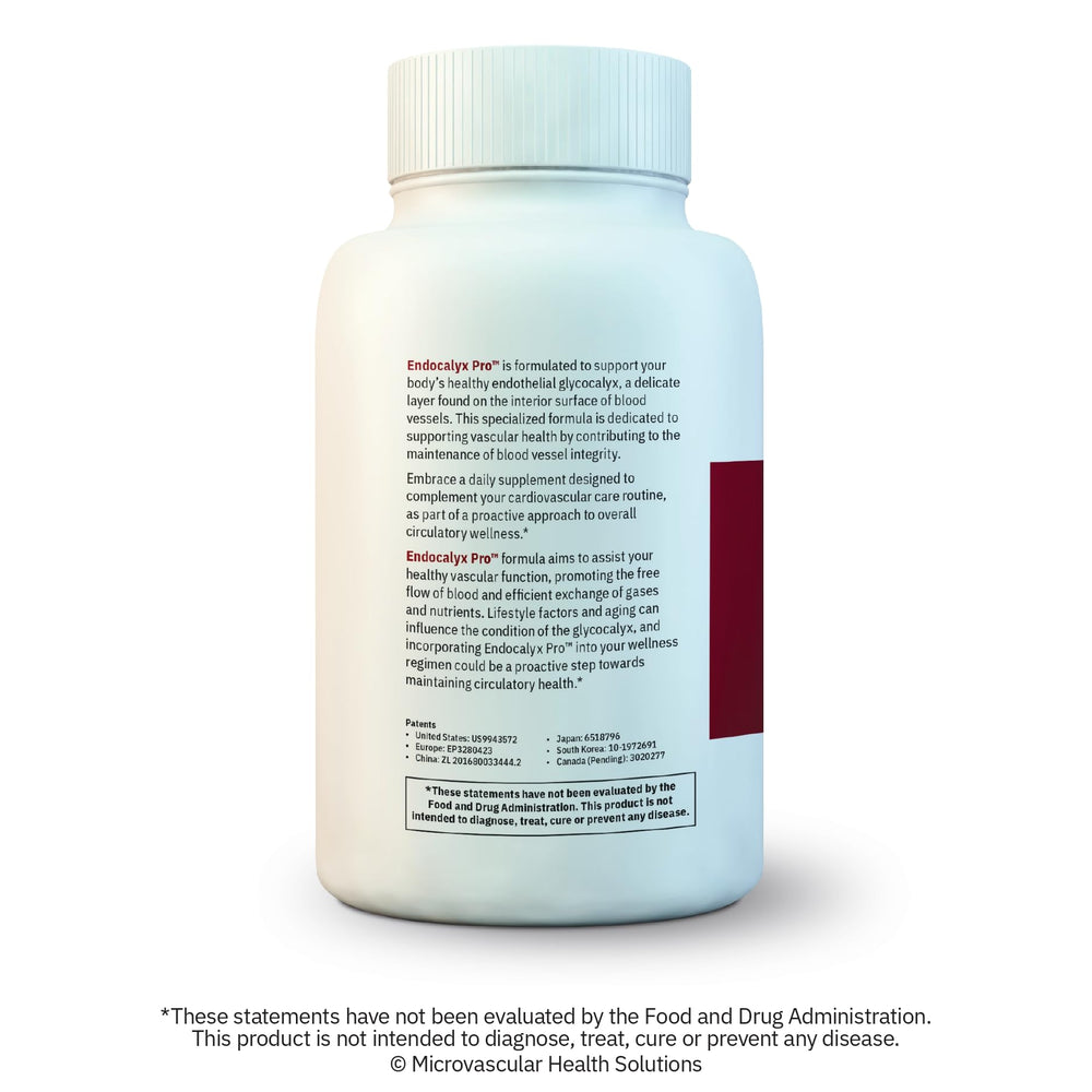 Endocalyx Pro capsule support for nitric oxide