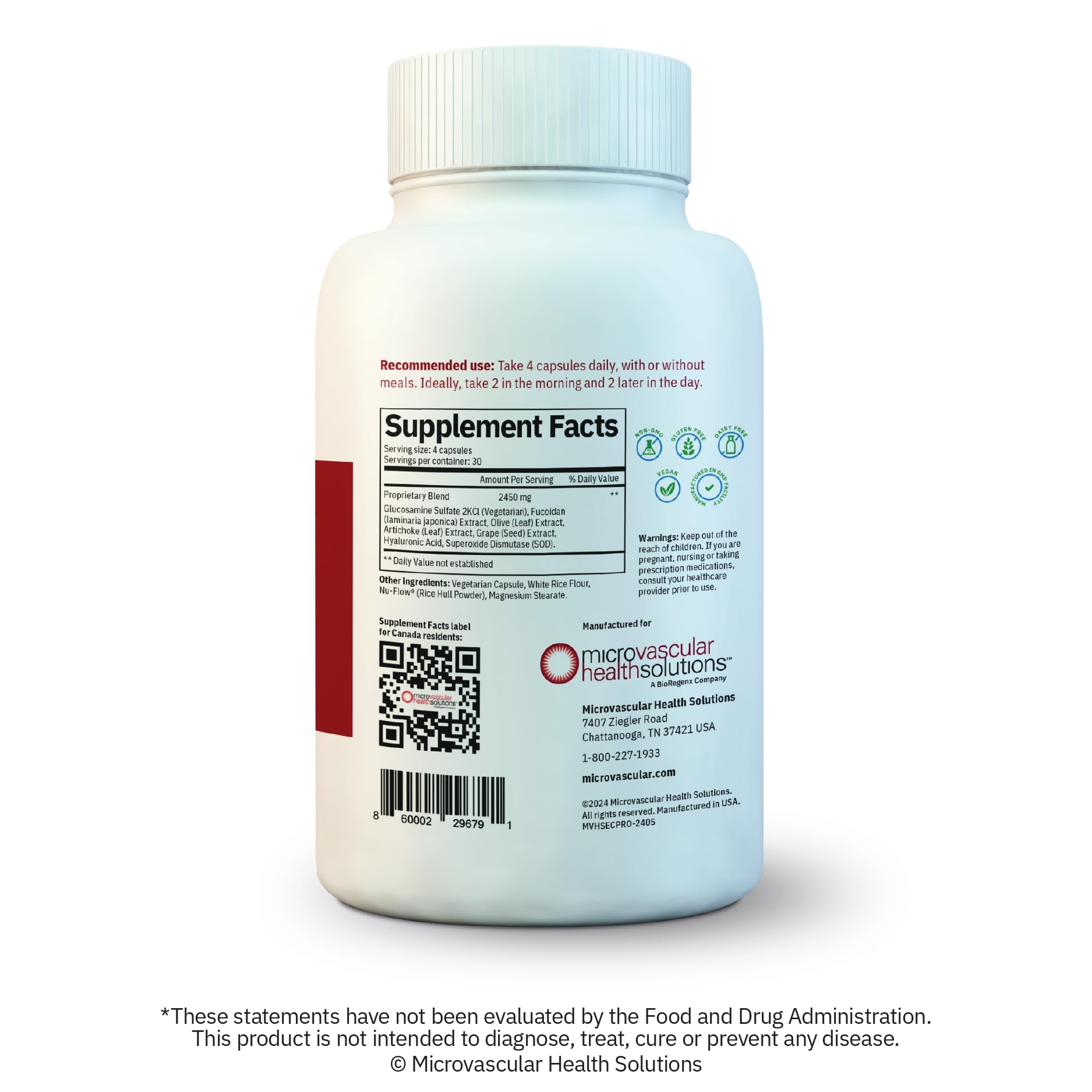 Patented Endocalyx Pro formula label