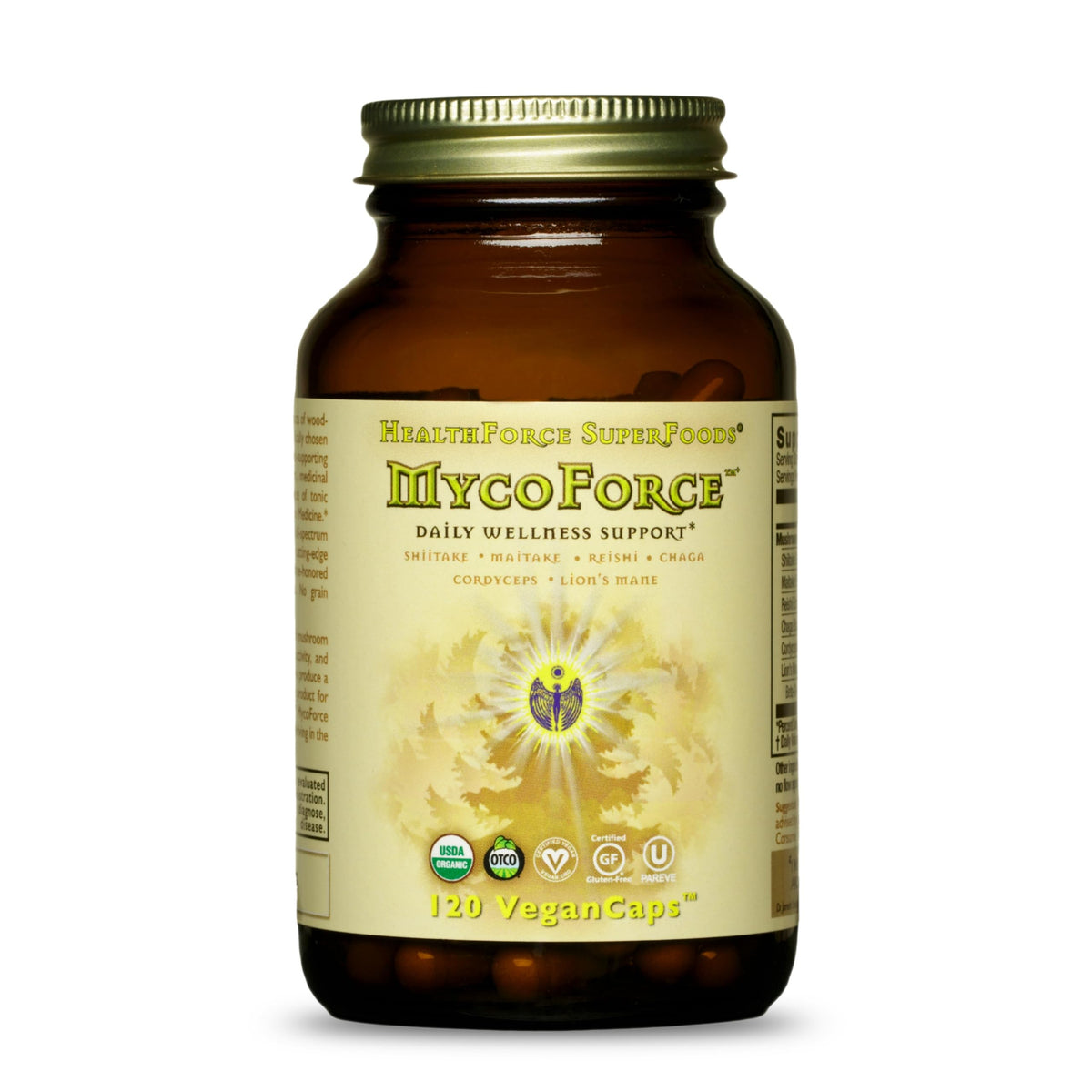 HEALTHFORCE MycoForce capsules bottle front label