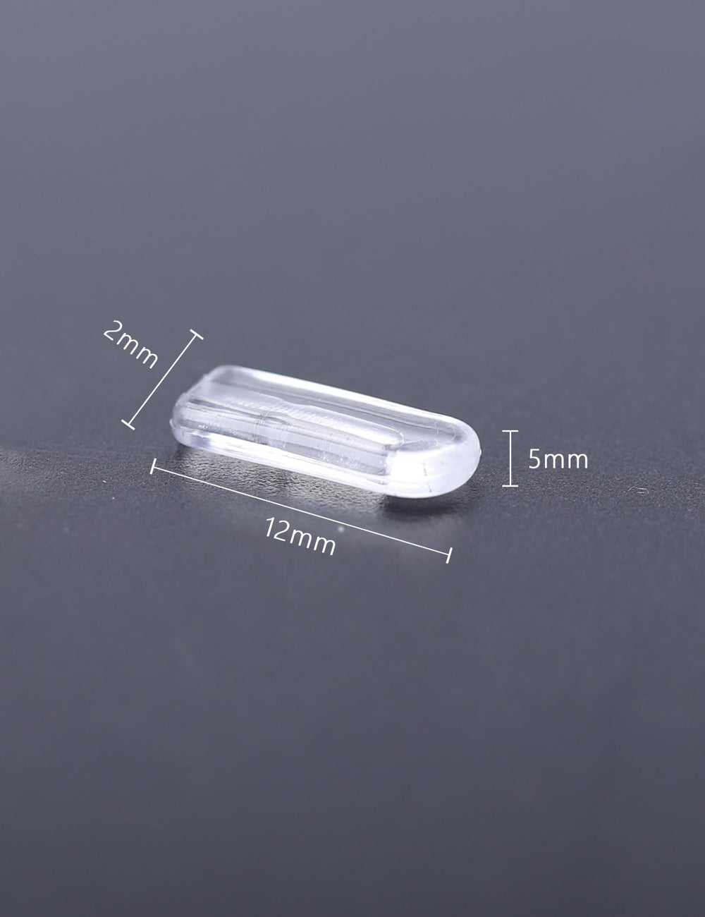 Close-up of MYCOURAG silicone nose pads 12x5mm
