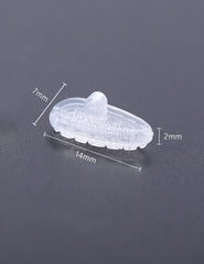 Six pairs of clear silicone nose pads for eyewear