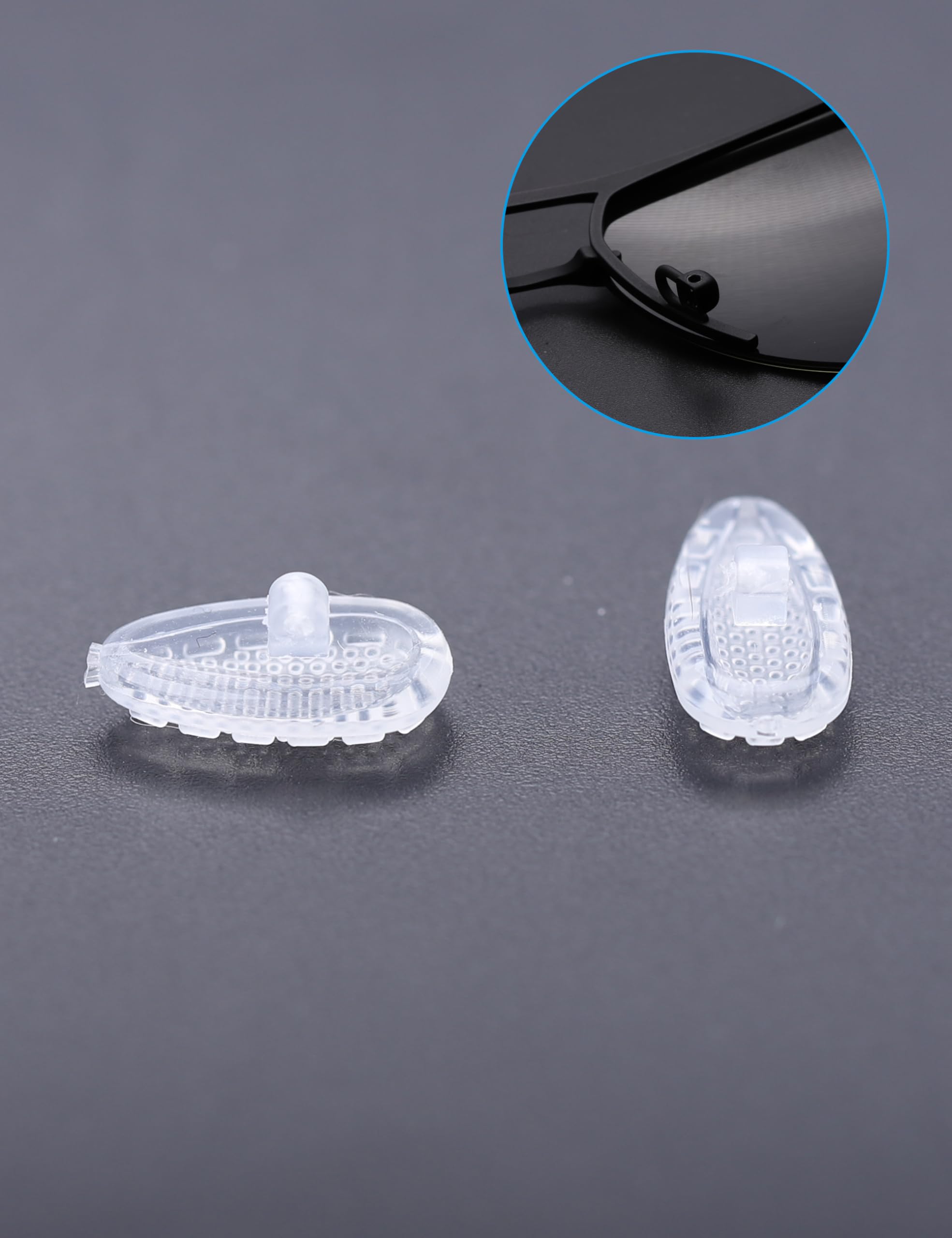 Screw in nose pads 14x7x2mm for glasses and sunglasses