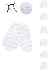 MYCOURAG silicone nose pads 15x8x3mm for glasses - clear, 6 pairs