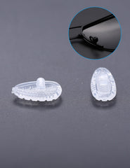 Package containing 10 pairs of clear nose pads