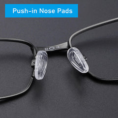 Ten-pair pack of clear MYCOURAG nose pads