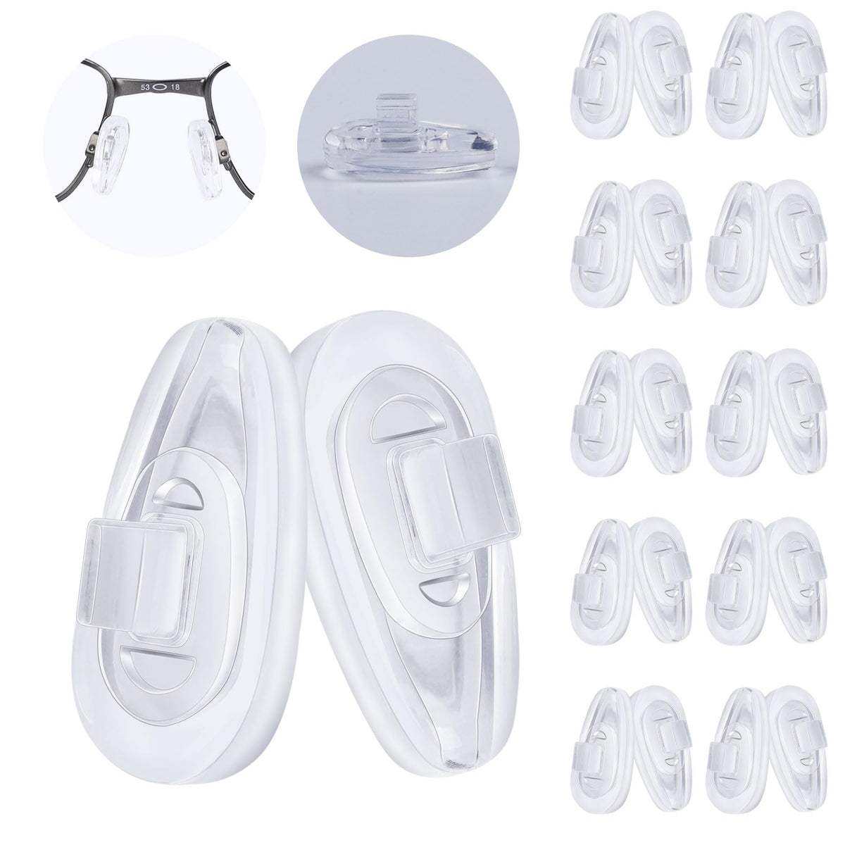 MYCOURAG silicone nose pads for Oakley Crosshair2.0, WireTap, and Whisker