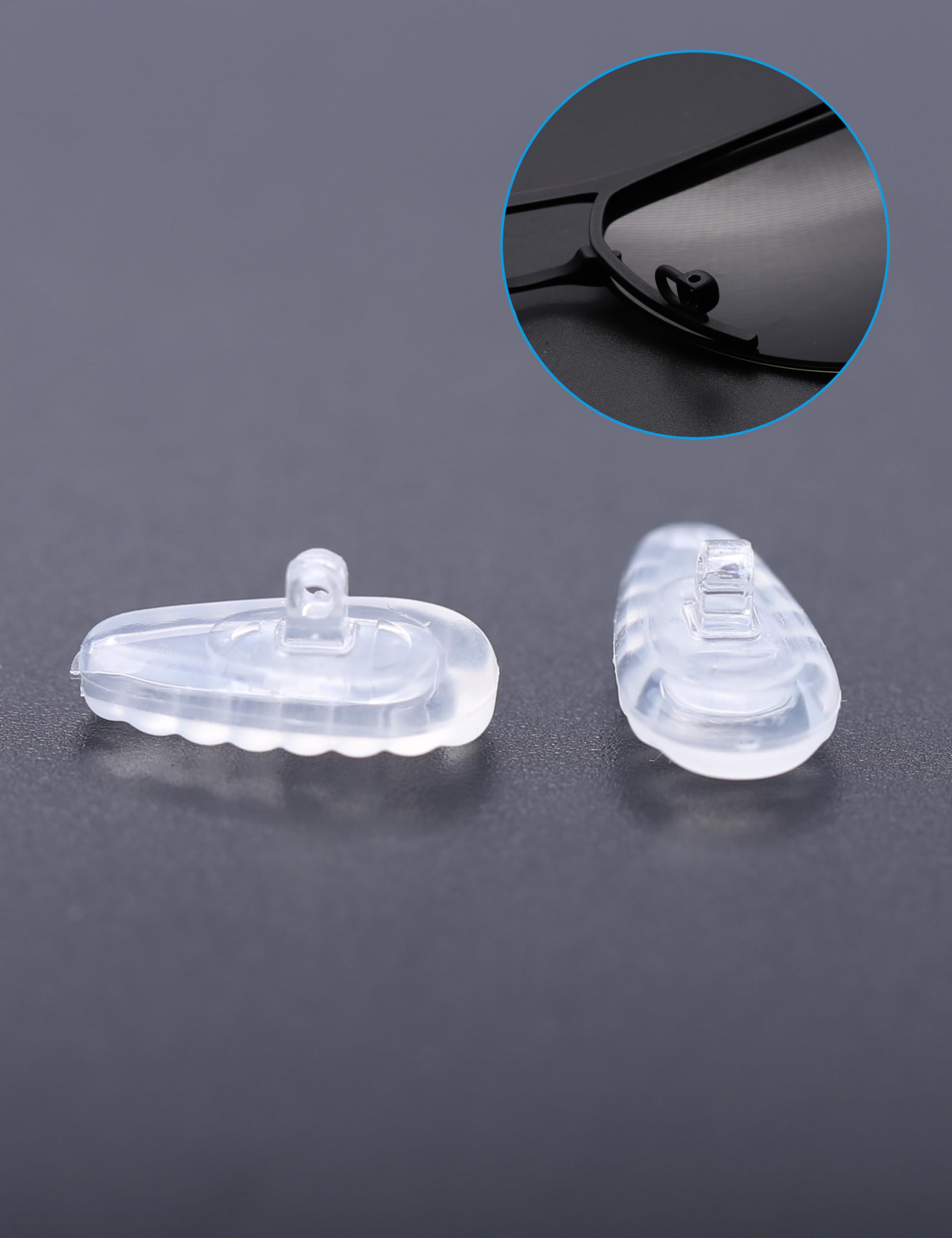 Six pairs of clear nose pads for eyeglasses and sunglasses