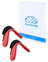MYCOURAG replacement silicone nose pads for Pit Viper 2000 sunglasses - red, close-up