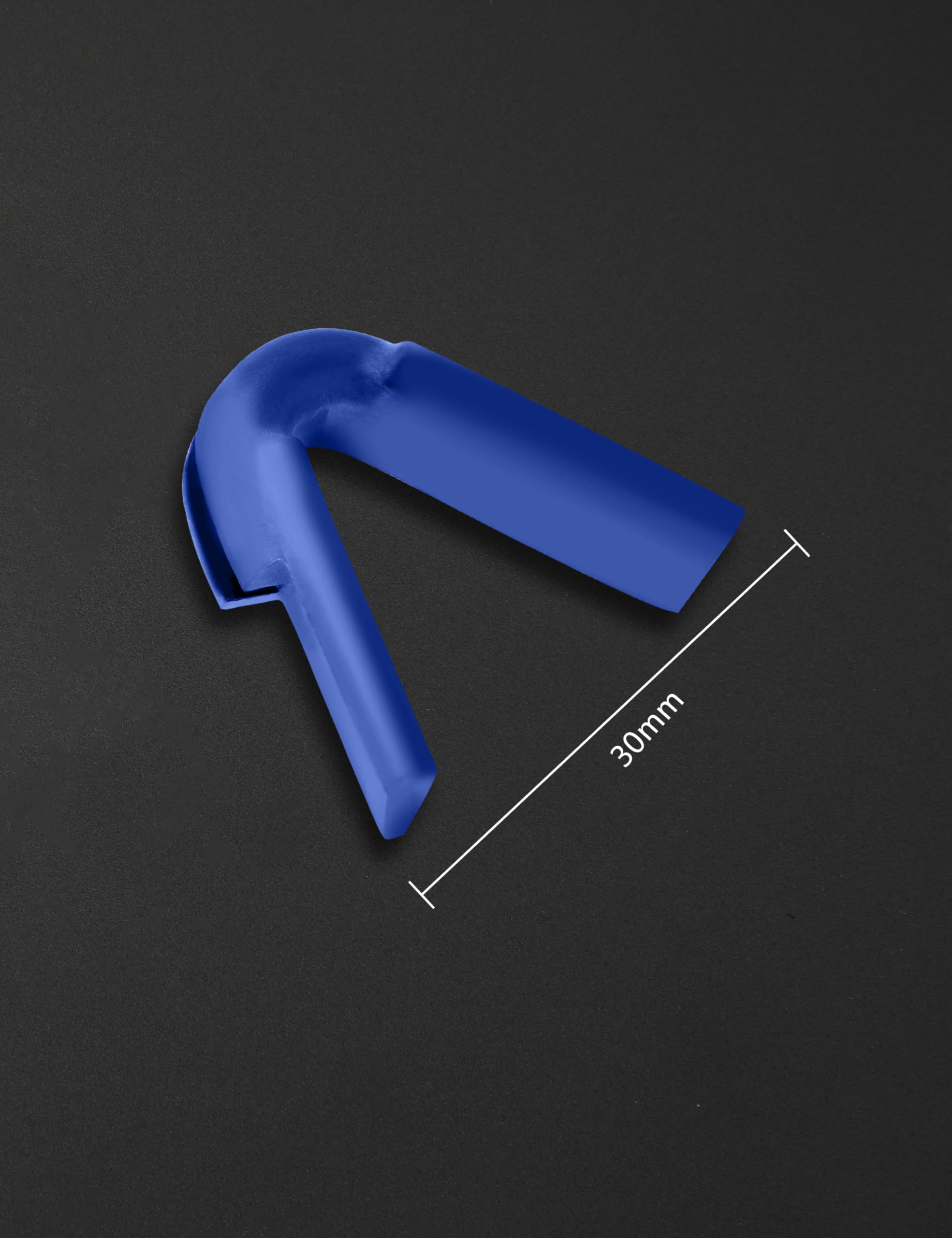 Close-up of soft anti-slip blue silicone nose pad material